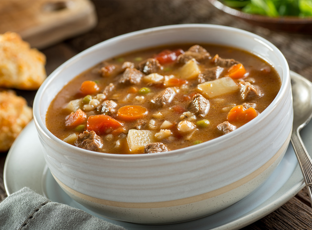 Mixed vegetable and rice soup